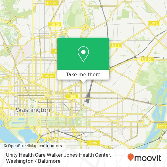 Unity Health Care Walker Jones Health Center, 40 Patterson St NE map