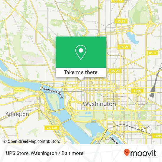 Mapa de UPS Store, 2100 M St NW
