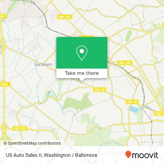 Mapa de US Auto Sales II, 5000 Liberty Heights Ave