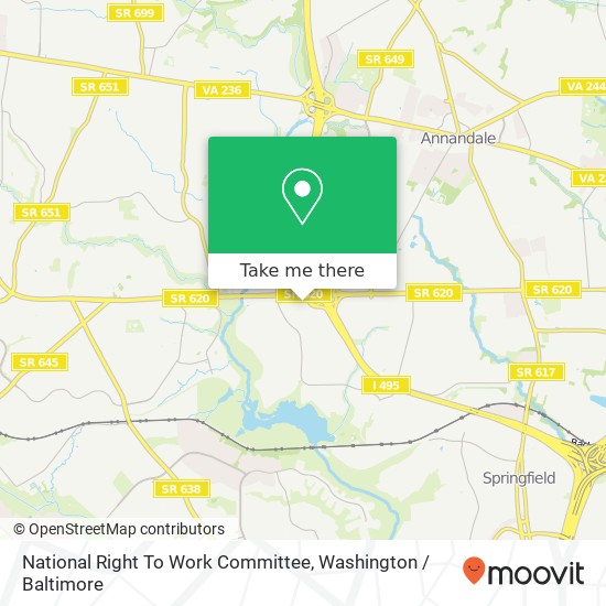 National Right To Work Committee, 8001 Braddock Rd map