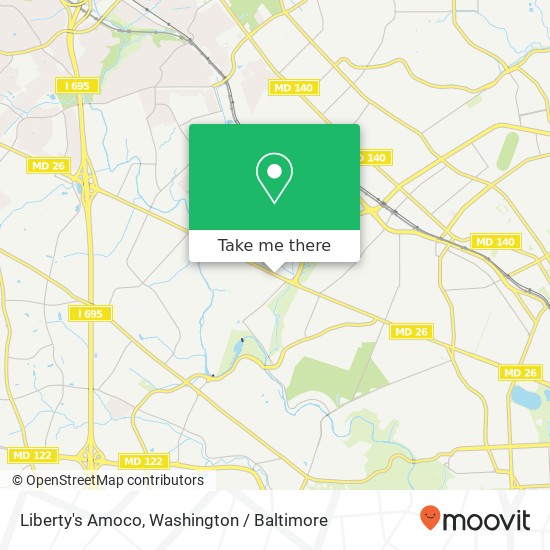 Mapa de Liberty's Amoco, 6006 Liberty Rd