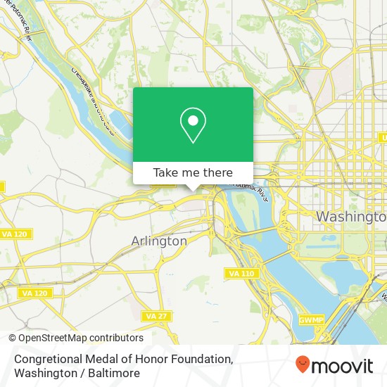 Mapa de Congretional Medal of Honor Foundation, 1501 Lee Hwy