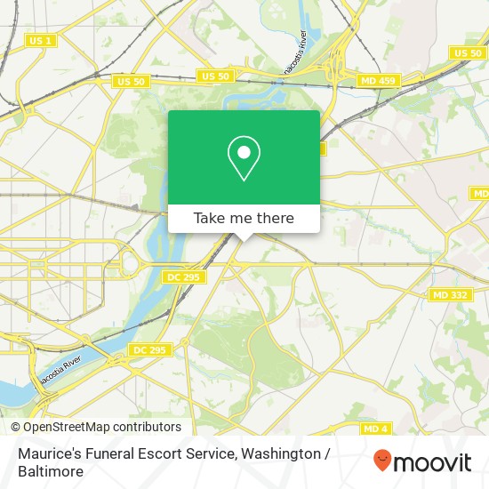 Mapa de Maurice's Funeral Escort Service, 3915 Clay Pl NE