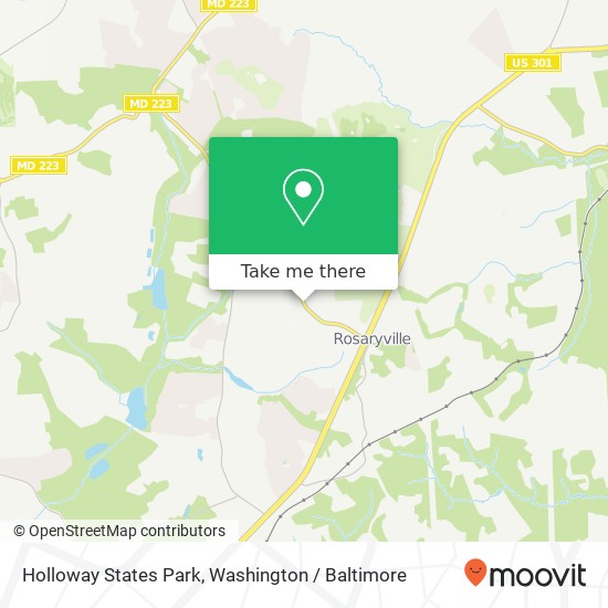 Holloway States Park, 9901 Rosaryville Rd map