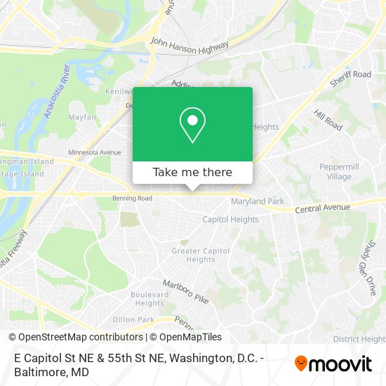 E Capitol St NE & 55th St NE map