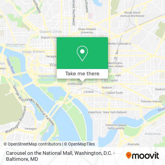 Mapa de Carousel on the National Mall