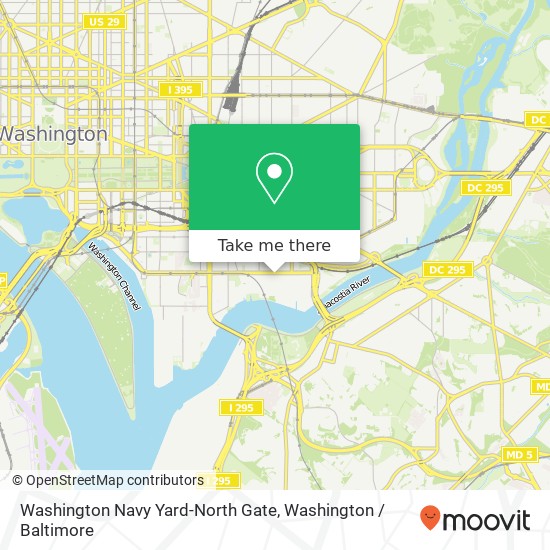 Washington Navy Yard-North Gate map