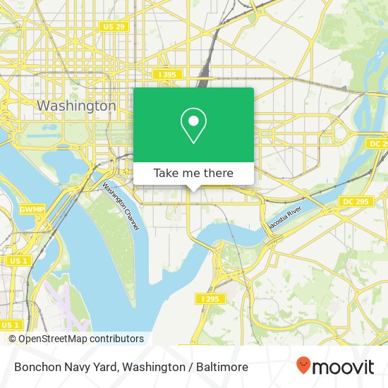 Mapa de Bonchon Navy Yard, 1015 Half St SE