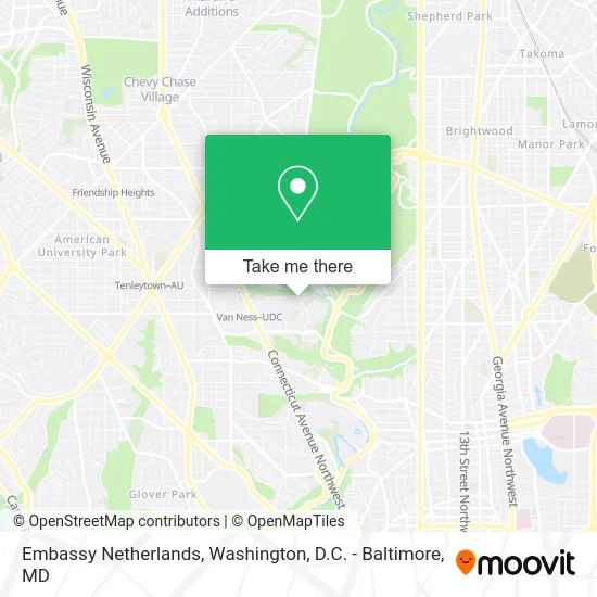 Embassy Netherlands map