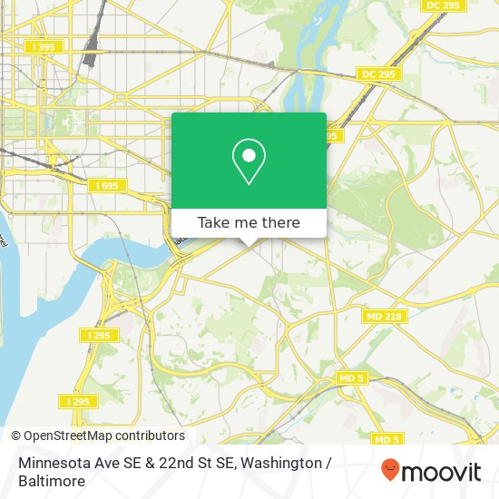 Minnesota Ave SE & 22nd St SE map