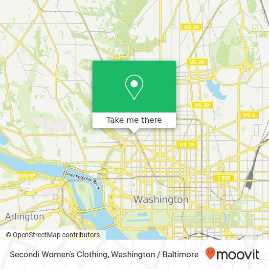 Secondi Women's Clothing, 1702 Connecticut Ave NW map