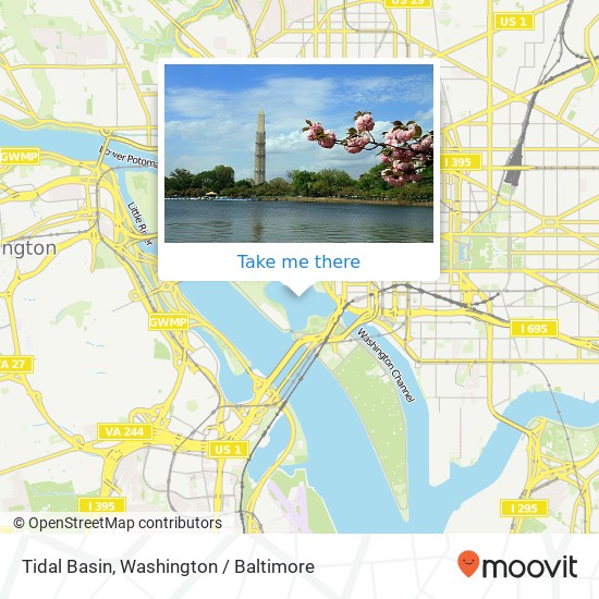 Mapa de Tidal Basin, Washington