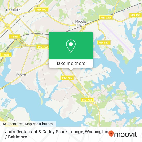 Jad's Restaurant & Caddy Shack Lounge, 137 Back River Neck Rd map