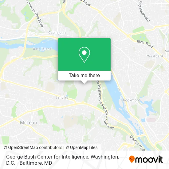 George Bush Center for Intelligence map