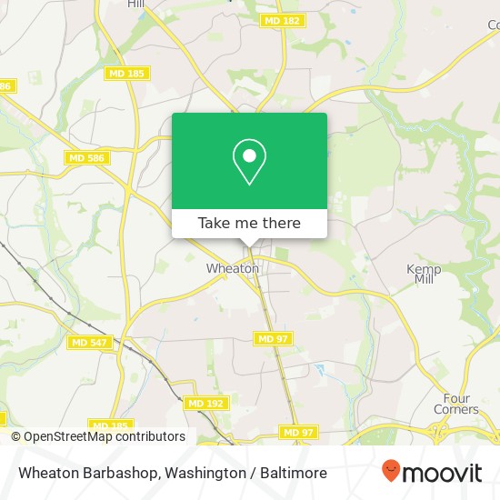 Mapa de Wheaton Barbashop, 11439 Georgia Ave