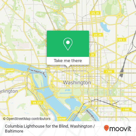 Mapa de Columbia Lighthouse for the Blind, 1825 K St NW