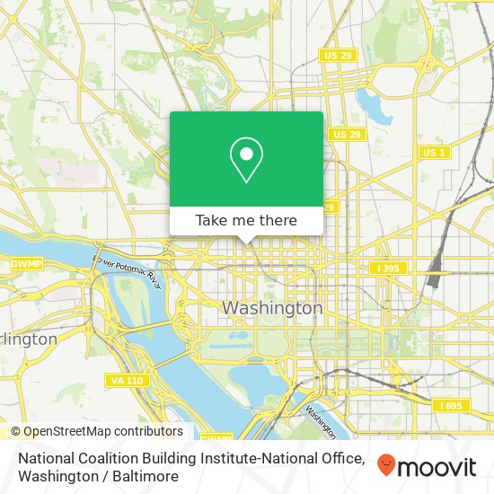 Mapa de National Coalition Building Institute-National Office, 1120 Connecticut Ave NW