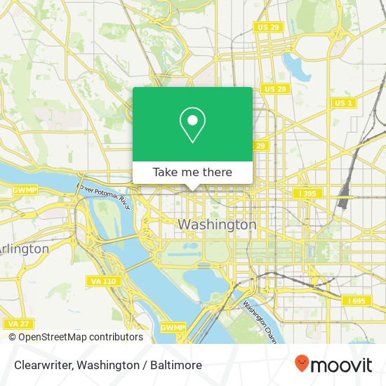 Clearwriter, 1808 I St NW map