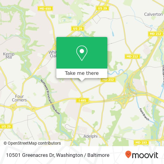 10501 Greenacres Dr, Silver Spring, MD 20903 map