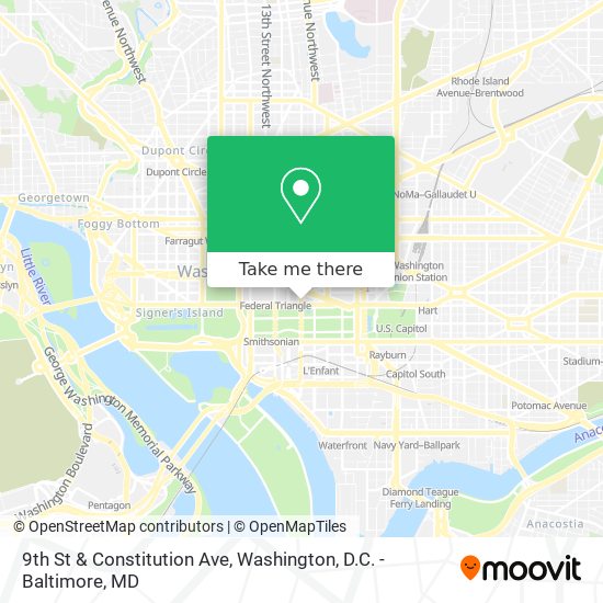 9th St & Constitution Ave map