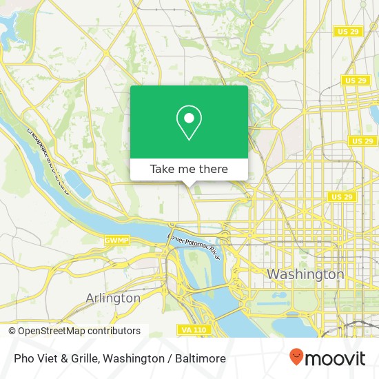 Pho Viet & Grille, 1639 Wisconsin Ave NW map