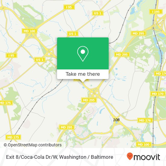Mapa de Exit 8/Coca-Cola Dr/W