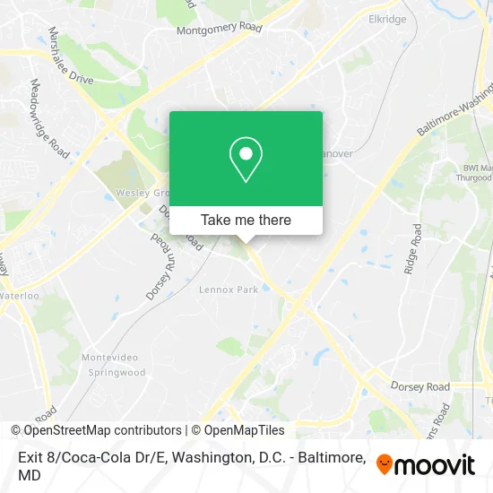 Exit 8/Coca-Cola Dr/E map