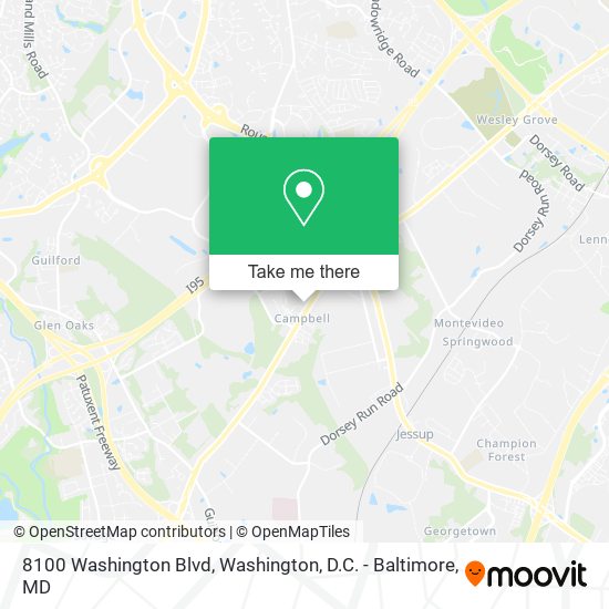 Mapa de 8100 Washington Blvd