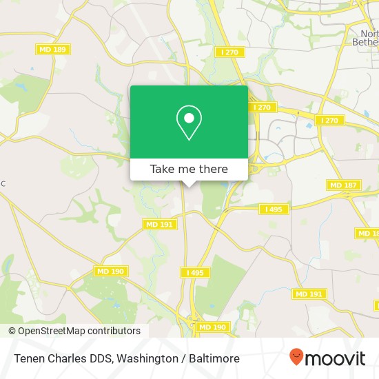Mapa de Tenen Charles DDS, 7712 Charleston Dr