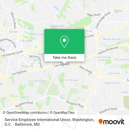 Service Employee International Union map