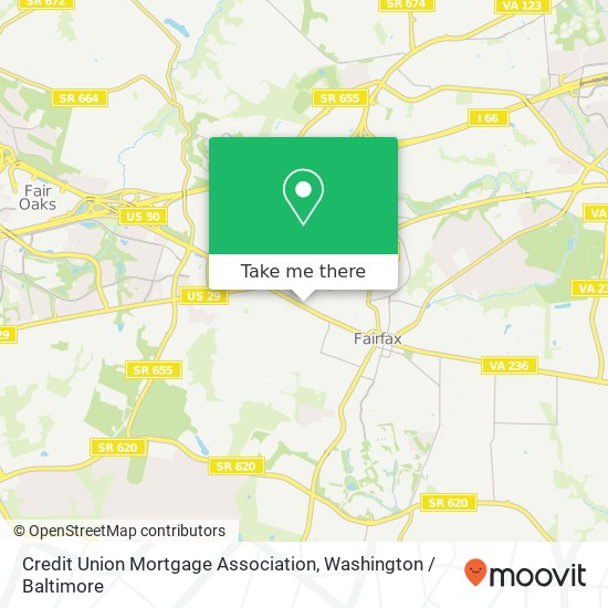 Mapa de Credit Union Mortgage Association, 10800 Main St