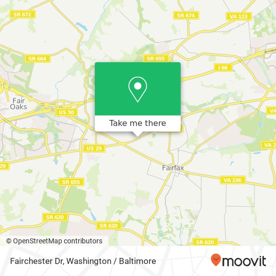 Mapa de Fairchester Dr, Fairfax, VA 22030