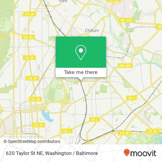 620 Taylor St NE, Washington, DC 20017 map