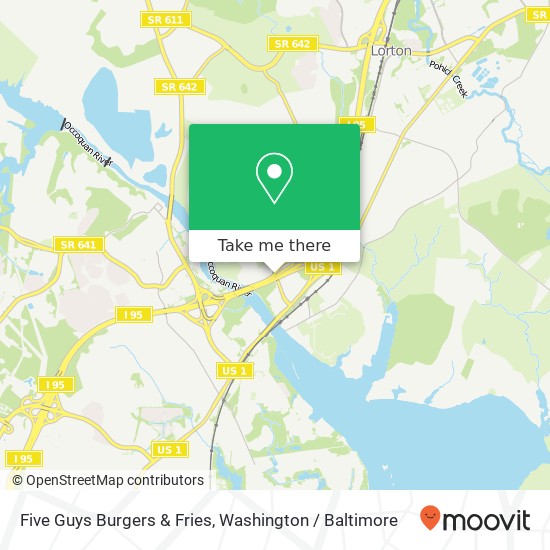 Five Guys Burgers & Fries, 10440 Furnace Rd map
