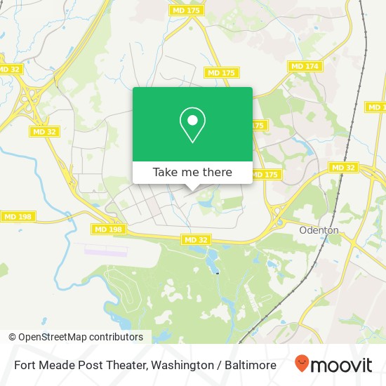 Mapa de Fort Meade Post Theater