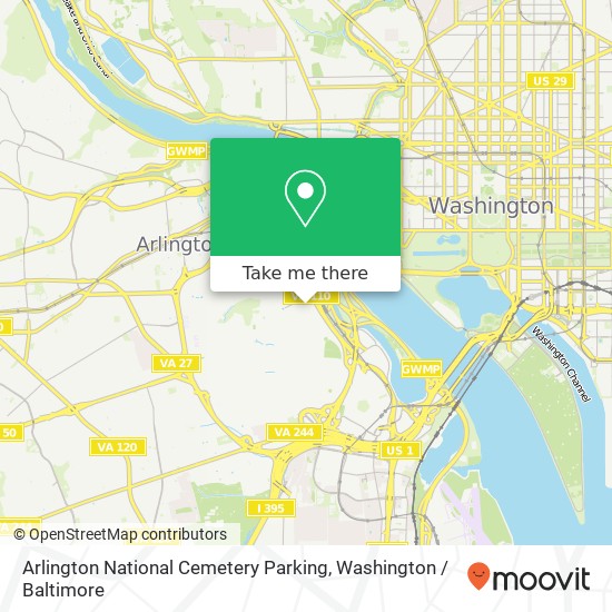 Arlington National Cemetery Parking, Fort Myer, VA 22211 map