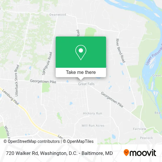 720 Walker Rd, Great Falls (GREAT FALLS), VA 22066 map