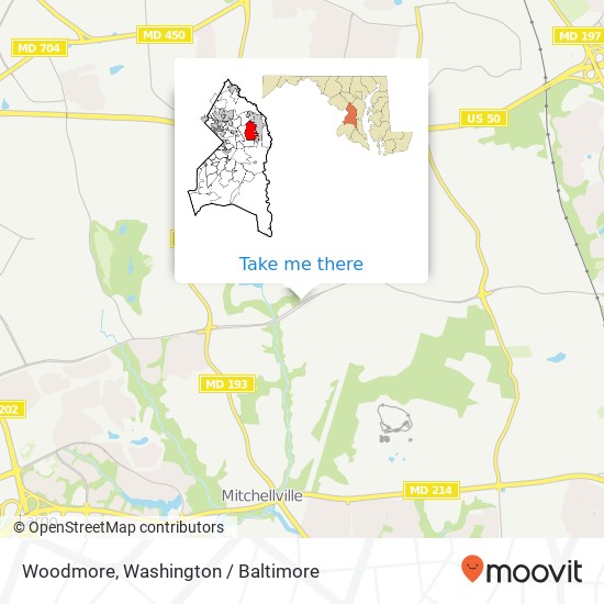 Mapa de Woodmore
