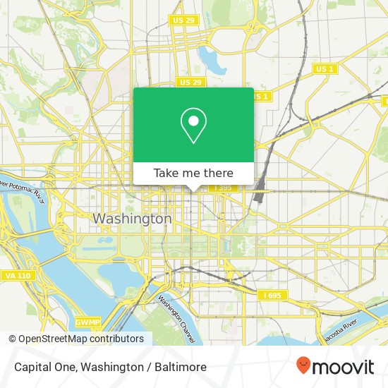 Capital One, 630 H St NW map