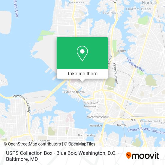 USPS Collection Box - Blue Box map
