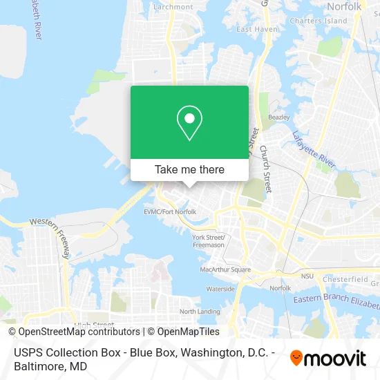USPS Collection Box - Blue Box map