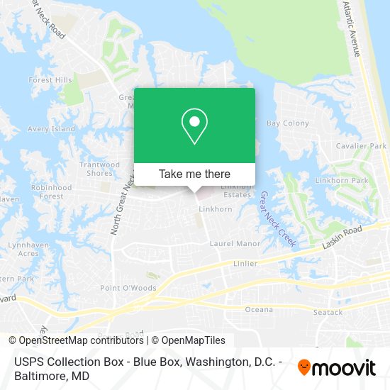 USPS Collection Box - Blue Box map