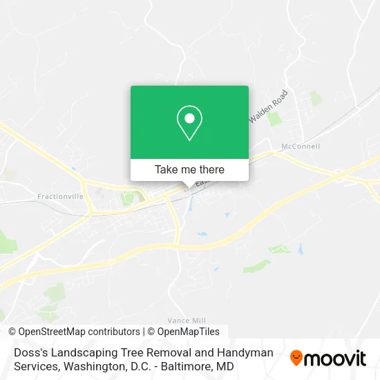 Doss's Landscaping Tree Removal and Handyman Services map