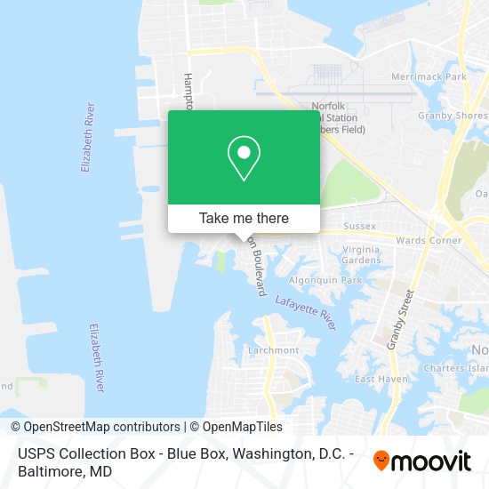 USPS Collection Box - Blue Box map