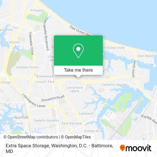 Extra Space Storage map