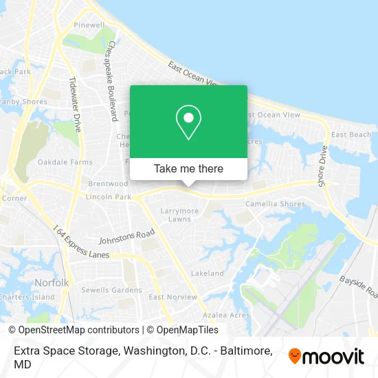Mapa de Extra Space Storage