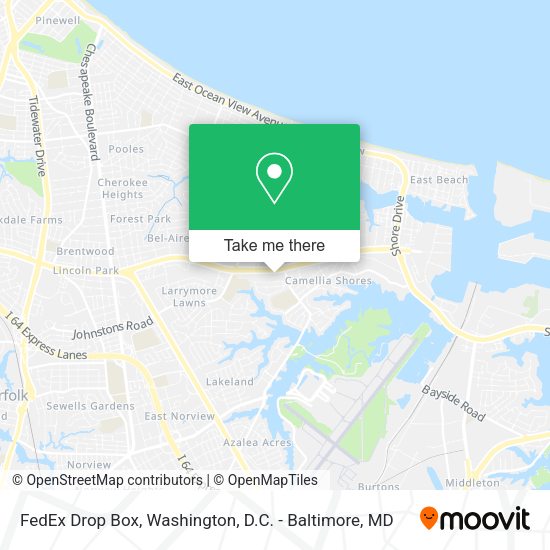 FedEx Drop Box map