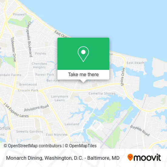Monarch Dining map