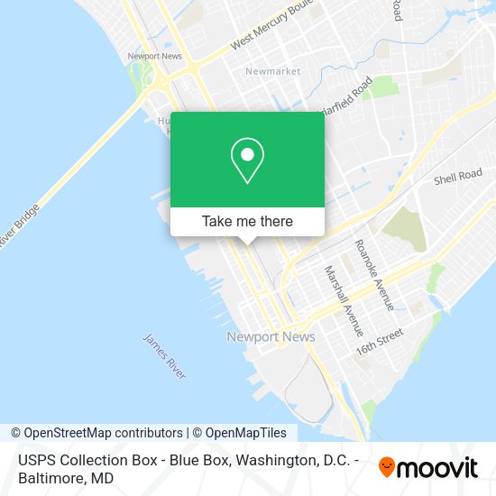 USPS Collection Box - Blue Box map