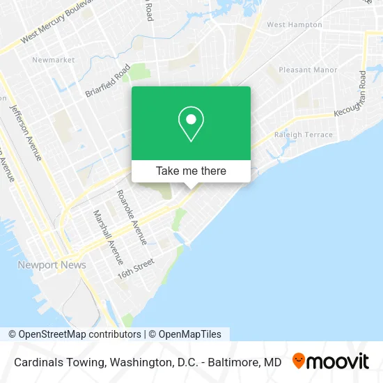 Mapa de Cardinals Towing
